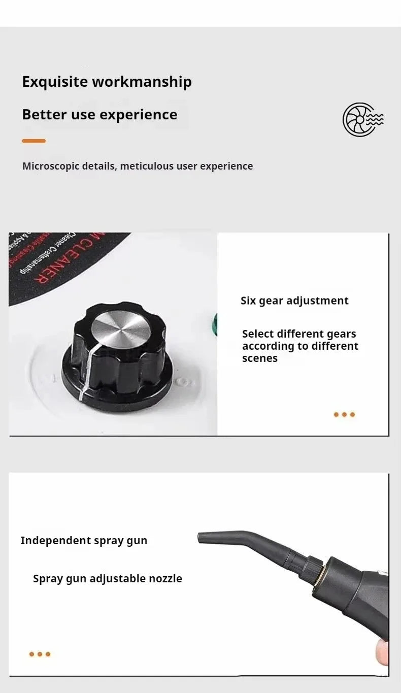 1.2L Steam Cleaner High Temperature Sterilization Air Conditioning Kitchen Hood Home /Car Steaming Cleaner 220V/110V EU/US Plug