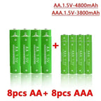 1.5V Rechargeable AA AAA 4.8-3.8Ah Battery For Torch Toys Clock MP3 Player Replace Ni-Mh Battery Delivery within 15-25 days