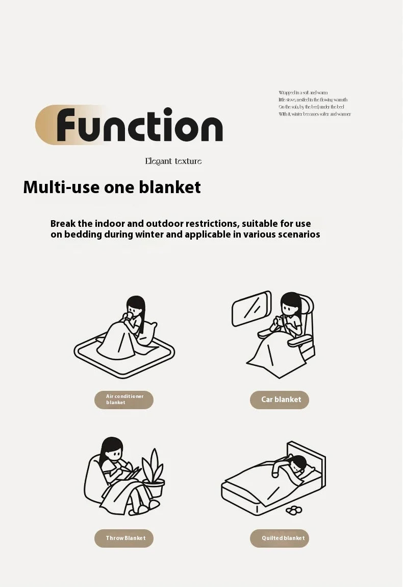 Thickened Coral Fleece Bed Blankets for Winter Warm Soft Imitation Lambs Wool Jacquard Blankets for Bedroom Sleeping Sofa Throw