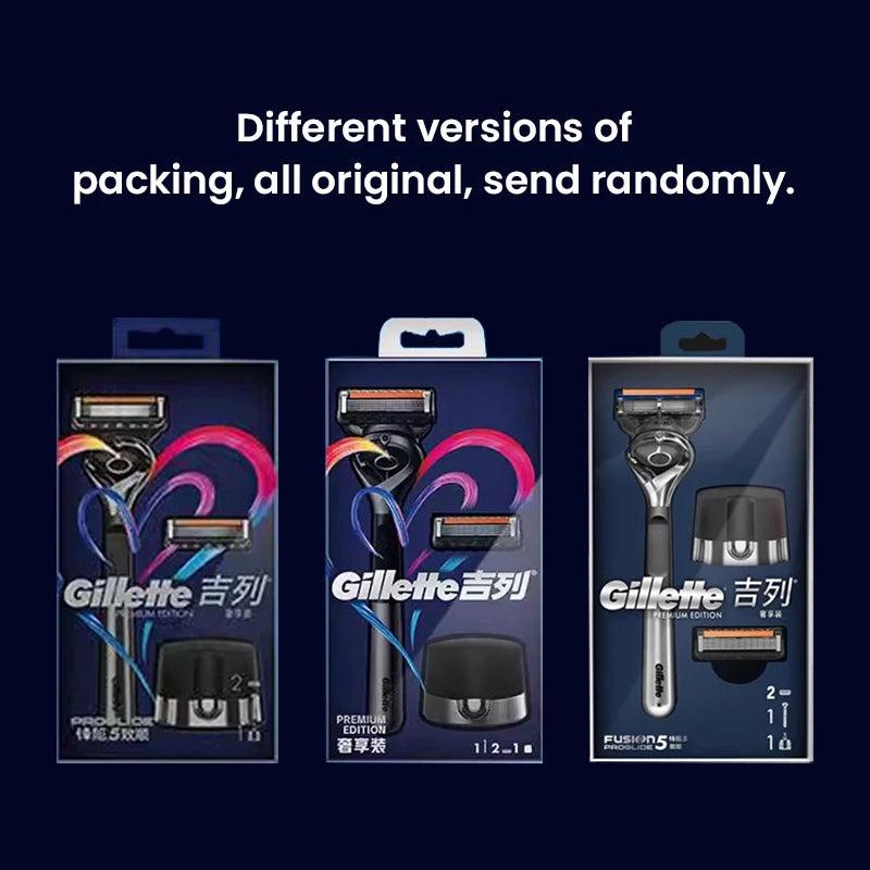 Gillette Fusion 5 ProGlide Razor Premium Edition Flex Ball Tech 5 Layers Ultra Thin Blades Shaving Machine with Mangetic Stand