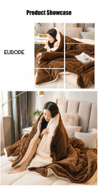 Winter Bed Blankets Solid Color Fleece Blankets Throws Adult Thick Warm Sofa Winter Blanket Super Soft Warm Duvet Cover Luxury