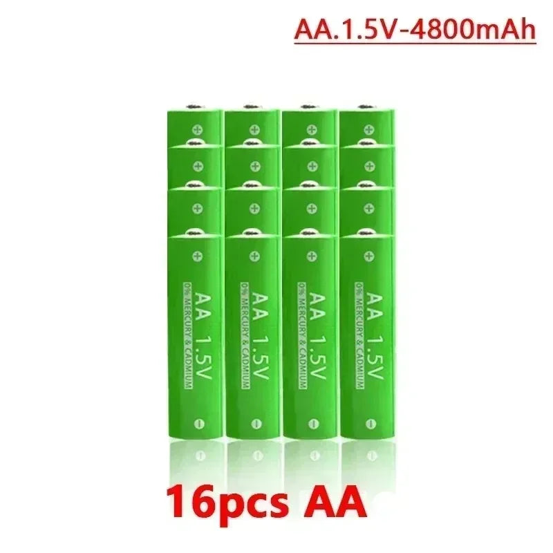 1.5V Rechargeable AA AAA 4.8-3.8Ah Battery For Torch Toys Clock MP3 Player Replace Ni-Mh Battery Delivery within 15-25 days