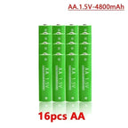 1.5V Rechargeable AA AAA 4.8-3.8Ah Battery For Torch Toys Clock MP3 Player Replace Ni-Mh Battery Delivery within 15-25 days