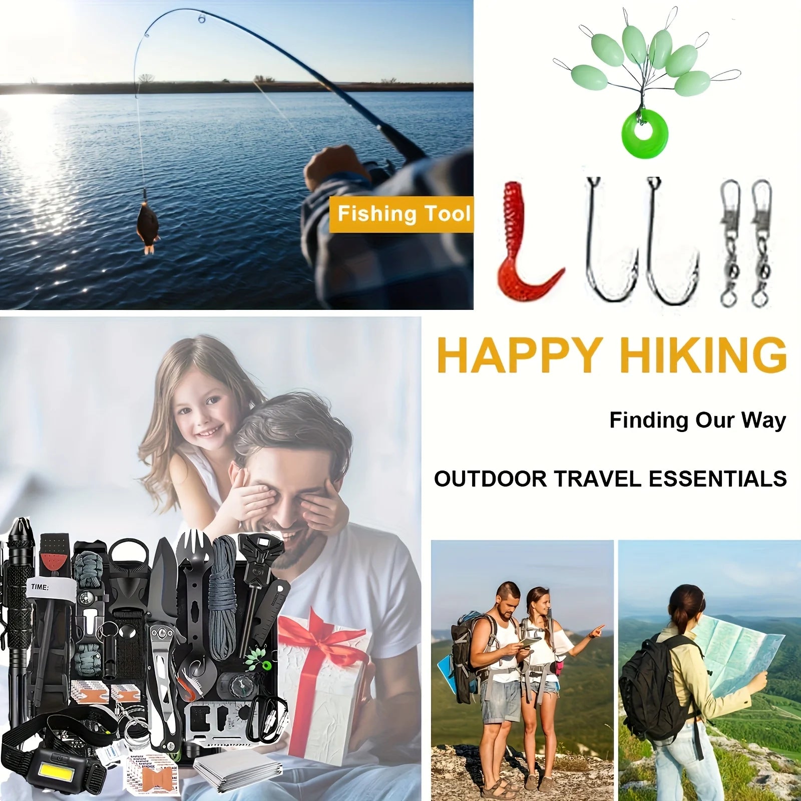 Ultimate Survival Gear Kit, 20-in-1 Emergency Survival Equipment & Tools, Ideal for Camping, Hiking, and Outdoor Adventures