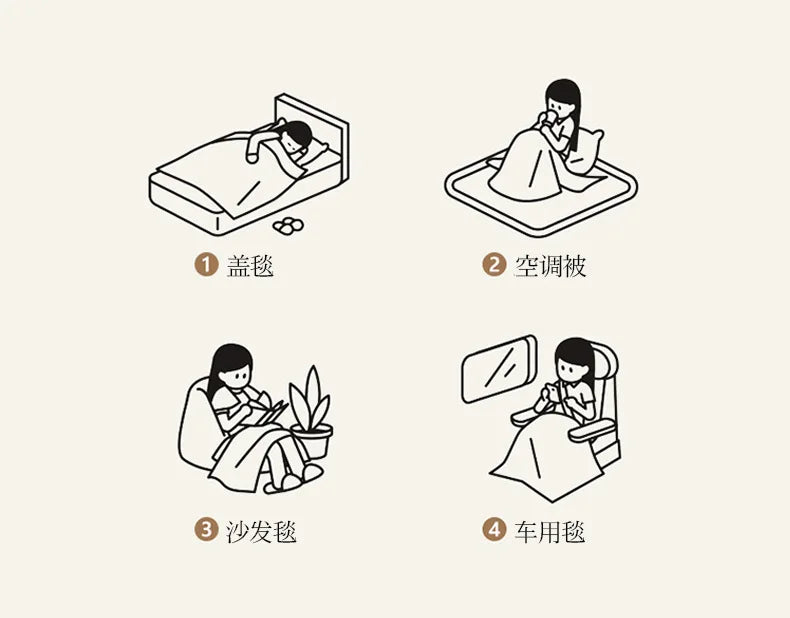 2025 new solid color simple blanket imitation rabbit velvet super soft plush blanket high gram weight sofa blanket winter warmth