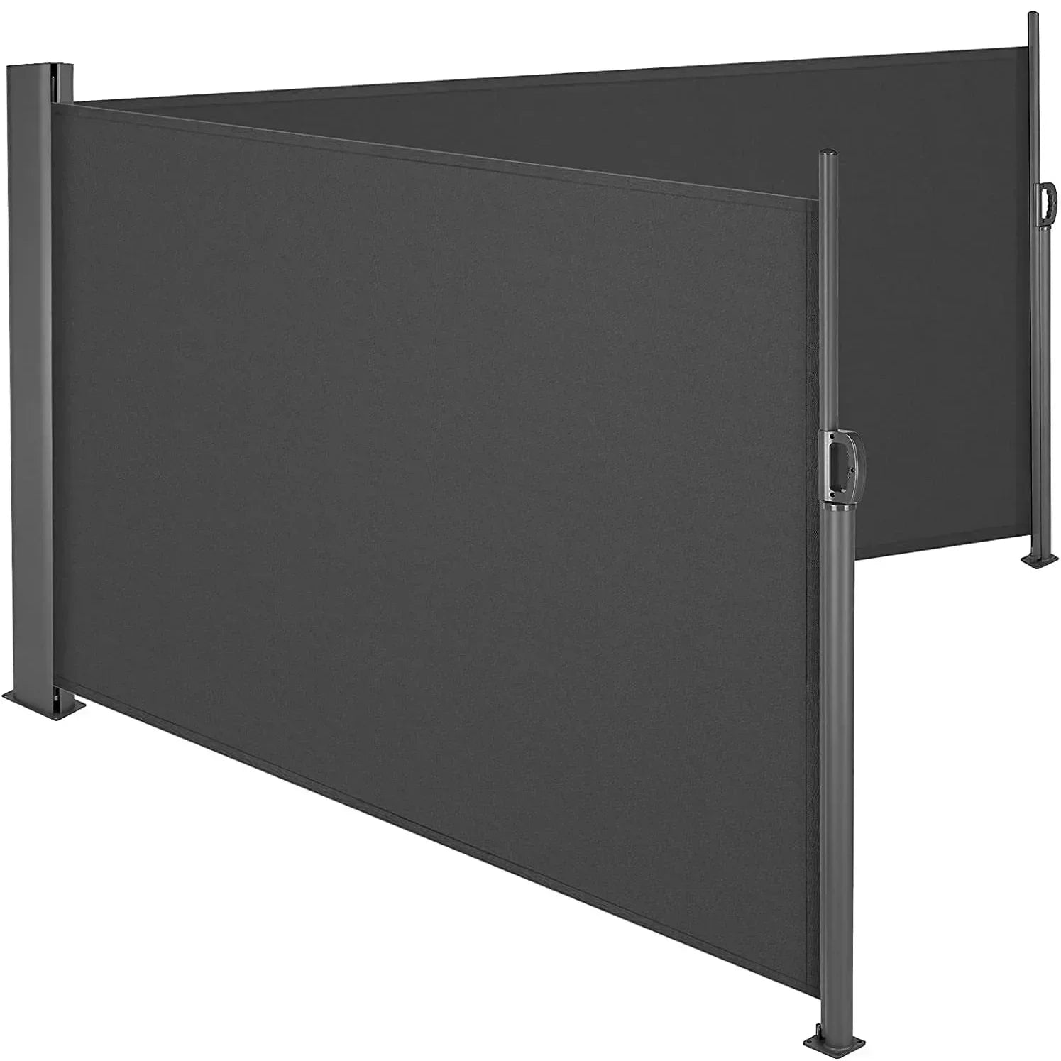 Retractable Side Awning, UV 50+ Full Aluminum Rust-Proof Patio Sunshine Screen, 280 g Thicken Privacy Divider & Wind Screen