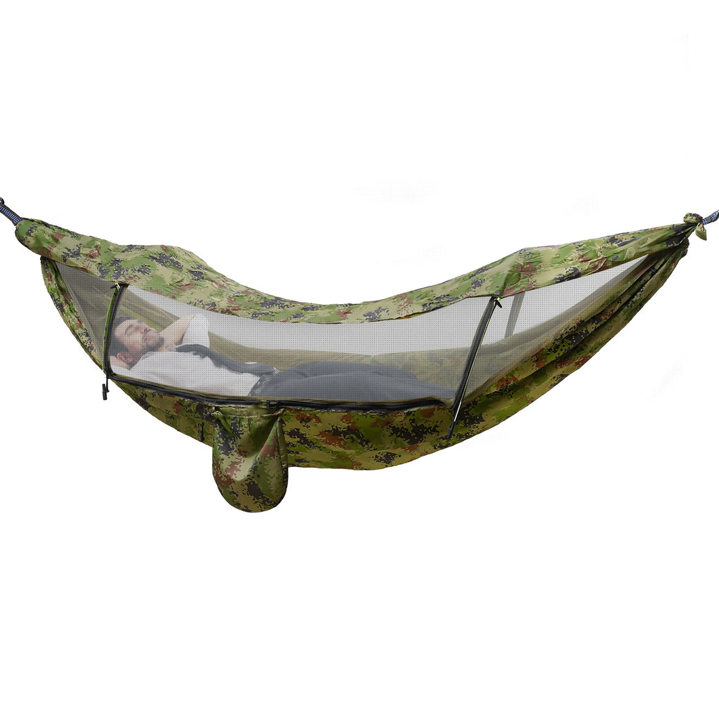 Portable Camping Hammock Anti-mosquito and Anti-Sun Camping Hammock 200kg/440.9lbs Load 2.9*1.4m