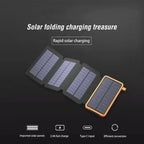 Xiaomi Solar Power Bank 20000mAh with 4 Solar Panel Wireless Charger Powerbank for iPhone 15 Huawei Xiaomi Samsung Poverbank Hot