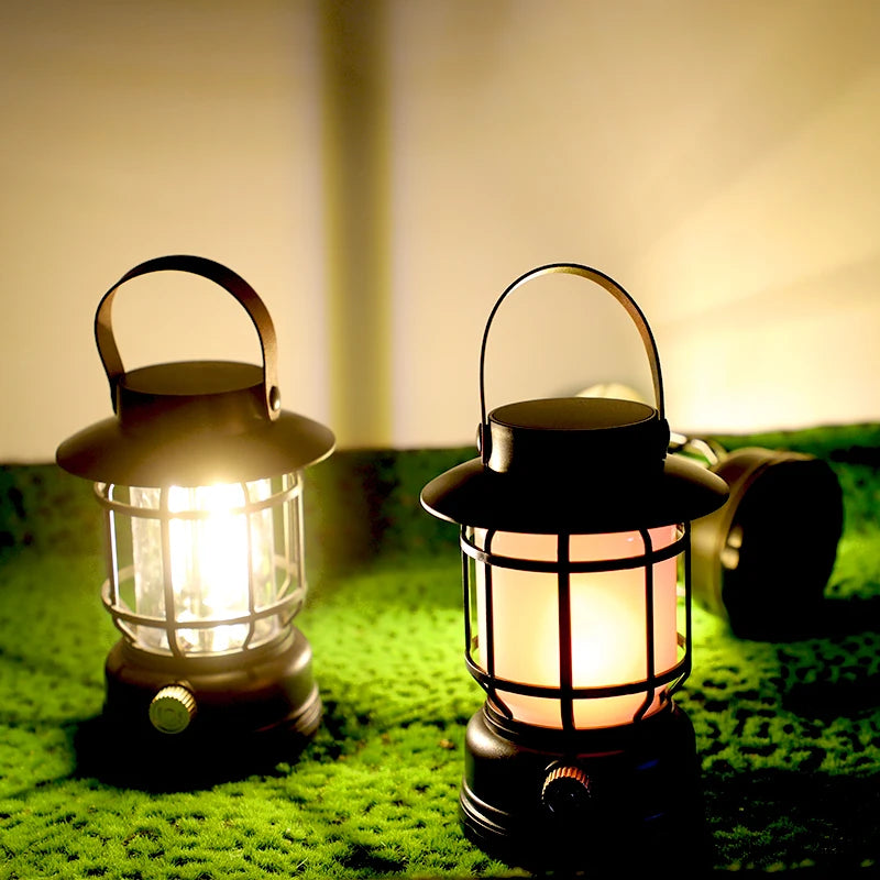 2-in-1 Solar USB Camping Lantern Ultra-Bright LED 360° Hanging Light Portable Design for Tent Hiking Emergencies Function Lamps