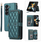 Crossbody Lanyard Leather Phone Case for Samsung Galaxy Z Fold 7 6 5 4 3 Fold5 Fold4 Fold6 5G Wallet with Card Holder Slot Cover