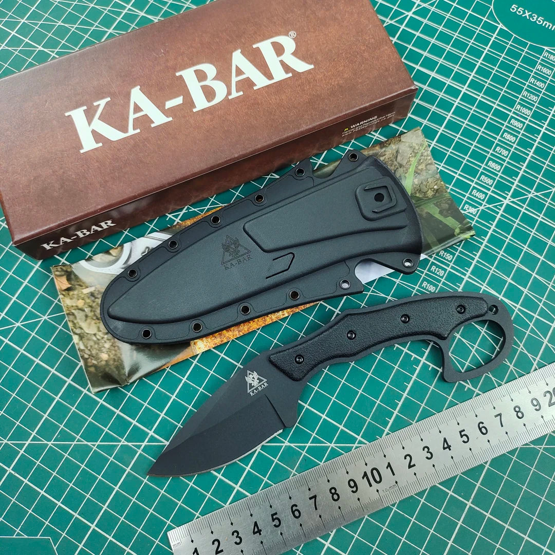 KA-BAR 2491 straight knife wilderness survival emergency rescue tool, easy to carry, diving,  hunting knife, tactical equipment