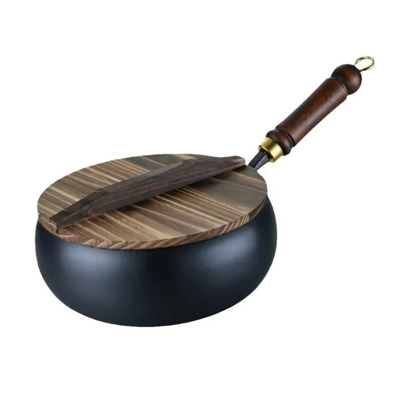 Hot selling iron pot, big belly pot, handmade forging small wok, mini small iron pot, uncoated and non stick household wok