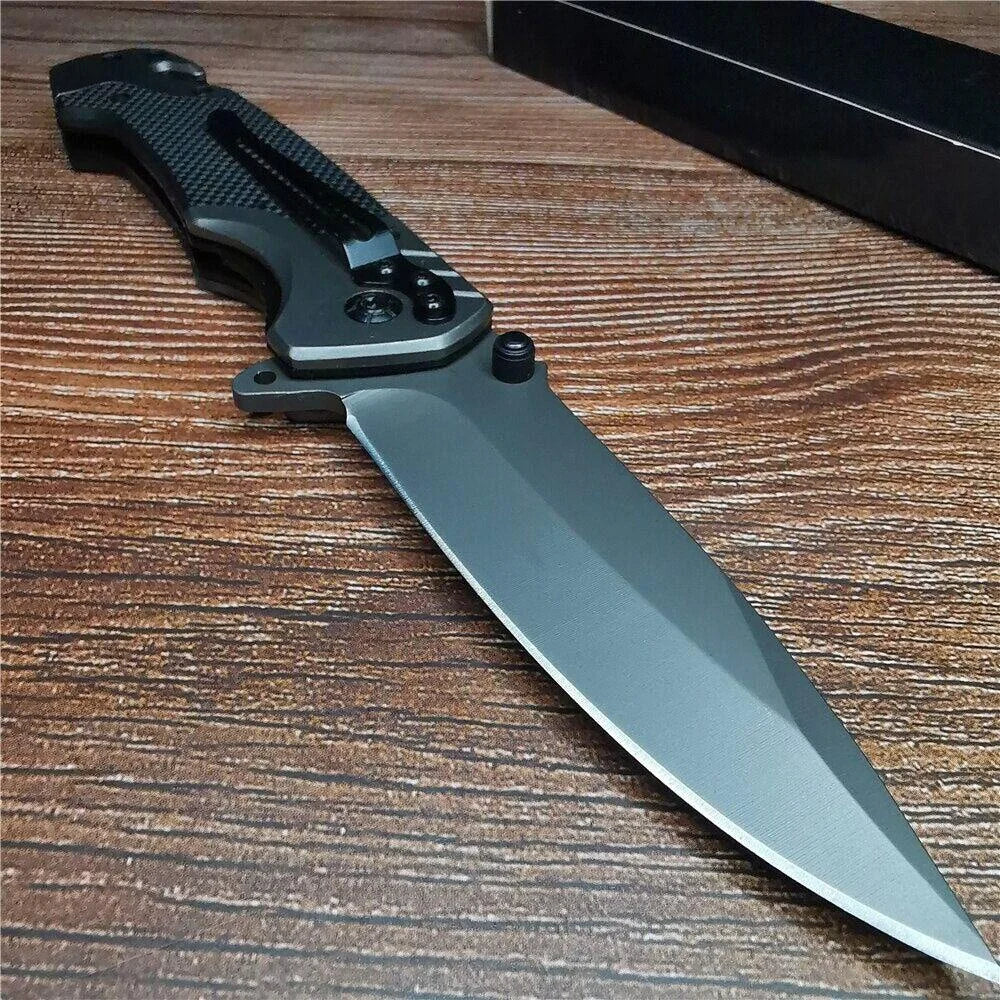 9" SPRING ASSISTED FOLDING STILETTO TACTICAL KNIFE Blade Pocket Tactical Knives