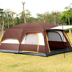 5-8/8-12 Person Outdoor Canopy Tent, Two Bedroom One Living Room Large Tent Mosquito Proof Skylight Family Travel Outing Equipm