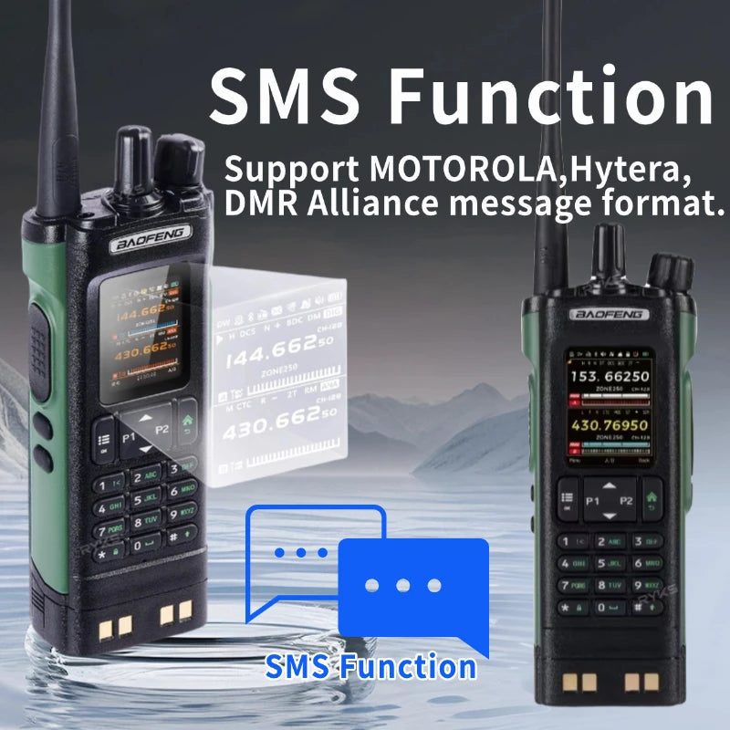 DMR GPS 10W DM-32UV BAOFENG DM32 Walkie Talkie Multi Band TDMR Dual Time Slot Wireless Copy Frequency Type-C AM/FM Two Way Radio
