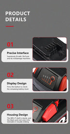 FOR Milwaukee M18 Battery Power Tool Battery 18V 3-6Ah Lithium Rechargeable Battery 48-11-2460 48-11-2412