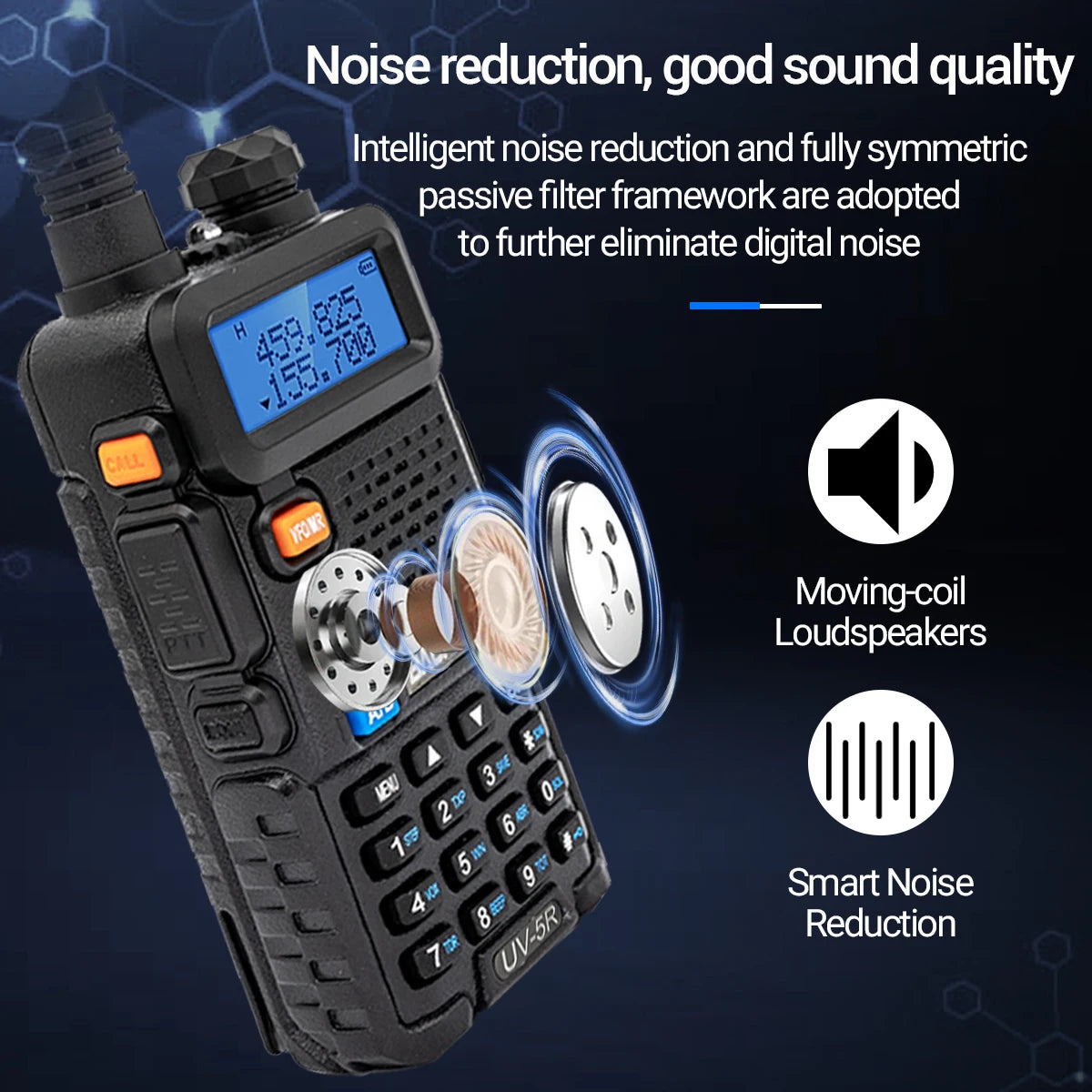 Baofeng UV-5R 8W Walkie Talkie Portable Tri-Power Two Way Radio Communication VHF UHF Receiver Long Range Headset For Camping