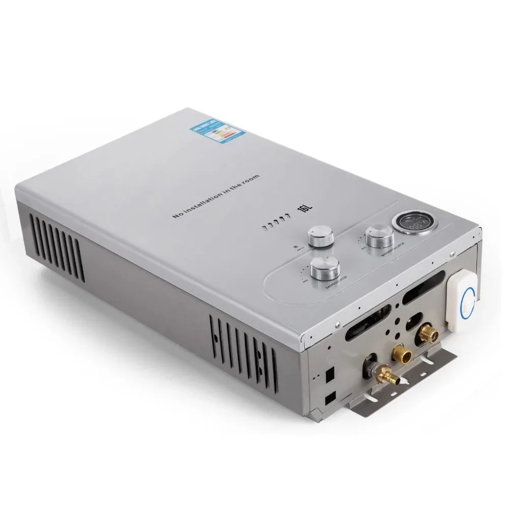 VEVOR 6L 8L 10L 12L 16L 18L LPG Portable Instand Water Heater Propane Gas LPG Wall-Mounted Tankless Water Heater Digital Display