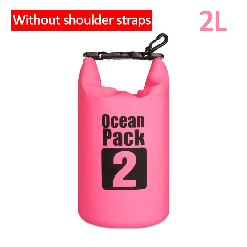 Outdoor PVC Waterproof Dry  Bag 5L 10L 20L 30L Outdoor Diving Foldable Storage Man Women Beach Swimming BaRafting Ocean Bag