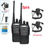2PCS Baofeng BF 888S Walkie Talkie UHF BF888S Long Range Two Way Ham Portable Radio Transceiver for Hunting Hotel Receiver