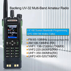 Walkie Talkie Baofeng UV-32 Air Band 10W GPS Amateur FM Two Way Radio with 2.0" HD Screen and 2200mah USB-C Charging Battery