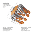 24Massage Heads Electric Scalp Massager Red Light Vibrator Octopus Head Scratcher For Relaxation Stress Migraine