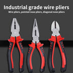 3-Piece Set of Wire Pliers, Diagonal Nose Pliers, Needle Nose Pliers, Industrial Grade Preferred Pliers, Durable Chromium Vanadium Steel, Suitable for Wire Cutting, Screwdriver, Etc