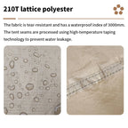 Fireproof 2 Person Winter Tent Hot Tent Waterproof Tunnel Dome Tent with Stove Jack and Snow Skirt for Camping Hiking 4 Season