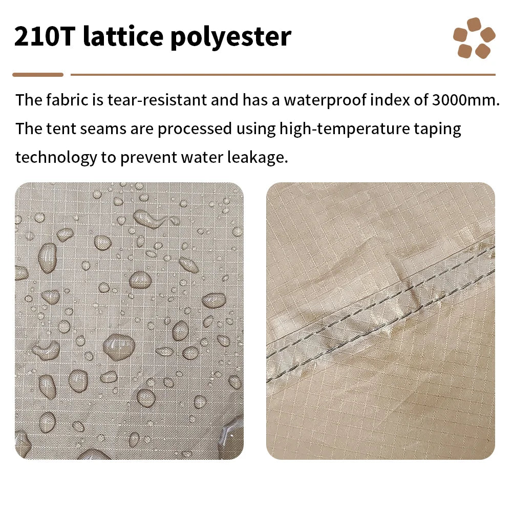 Fireproof 2 Person Winter Tent Hot Tent Waterproof Tunnel Dome Tent with Stove Jack and Snow Skirt for Camping Hiking 4 Season