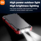 XIAOMI Solar Power Bank Wireless 200000mAh Large Capacity Fast Charging External Battery Outdoor Survival Emergency Equipment