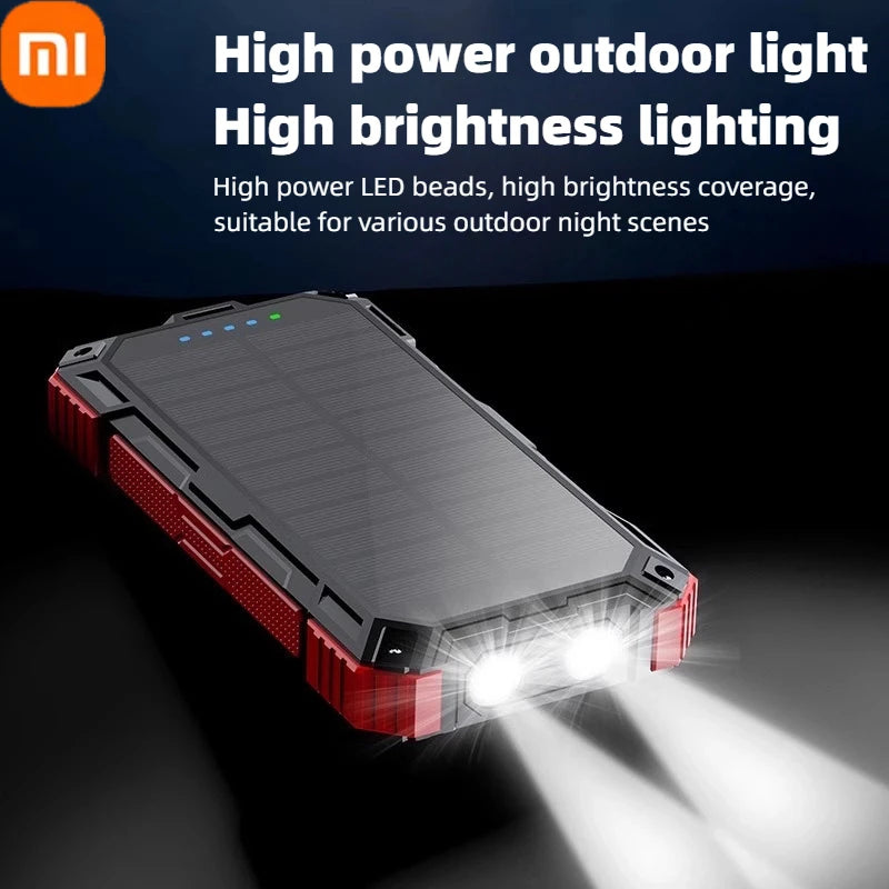 XIAOMI Solar Power Bank Wireless 200000mAh Large Capacity Fast Charging External Battery Outdoor Survival Emergency Equipment