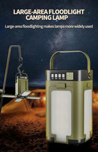 2000mAh Solar Camping Light Foldable Portable Tent Light with Intelligent Display Outdoor Hanging Light