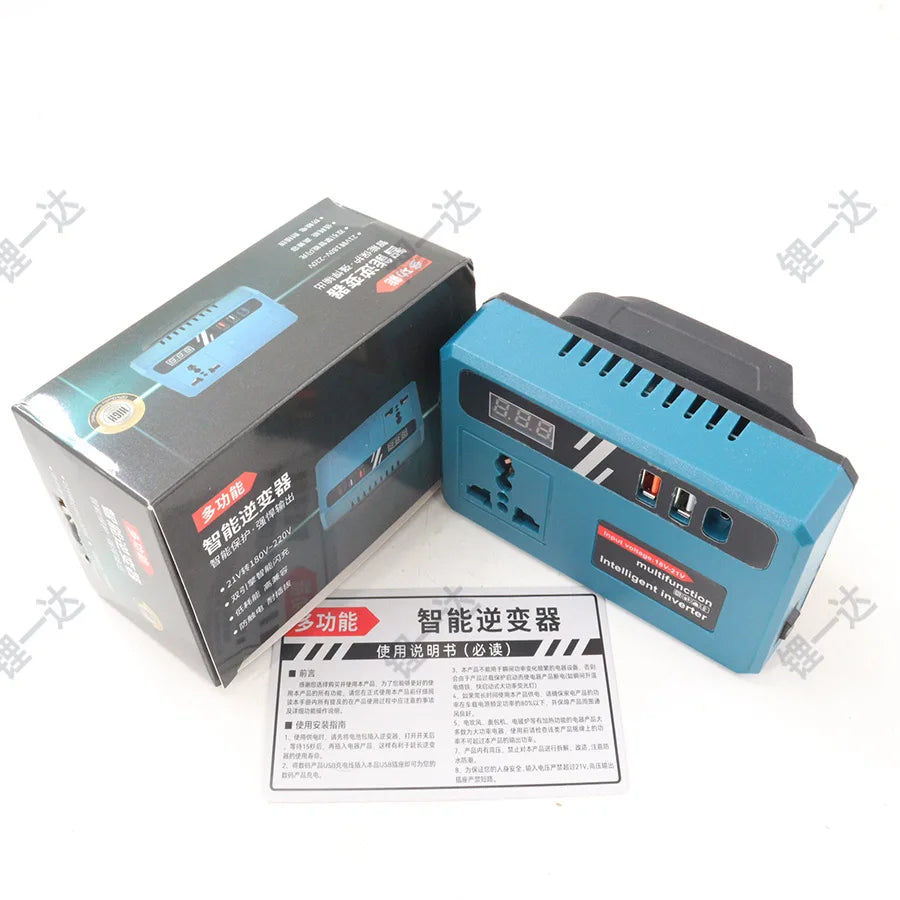 120W Lithium Battery Inverter DC 18V-21V To AC 220V for Makita Smart Transformer Outdoor Work Inverter