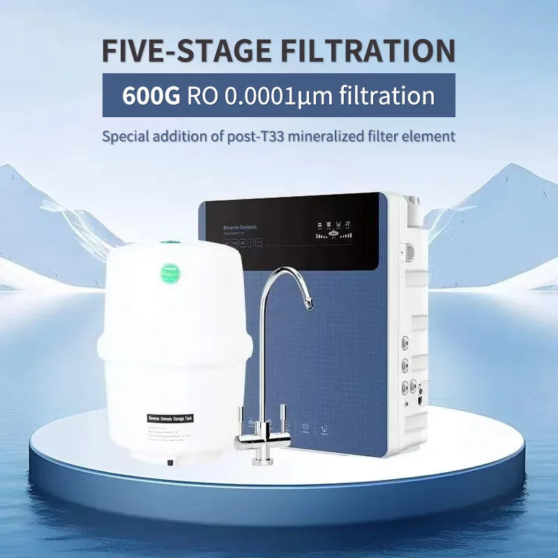 ZILISI House Use Reverse Osmosis System Under Sink 5 stage Water RO Filter With mineralized filter element Filtration System