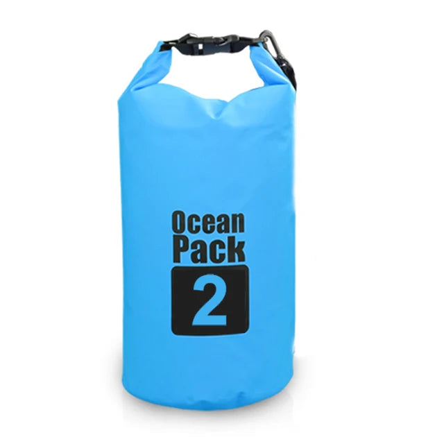 Outdoor PVC Waterproof Dry  Bag 5L 10L 20L 30L Outdoor Diving Foldable Storage Man Women Beach Swimming BaRafting Ocean Bag