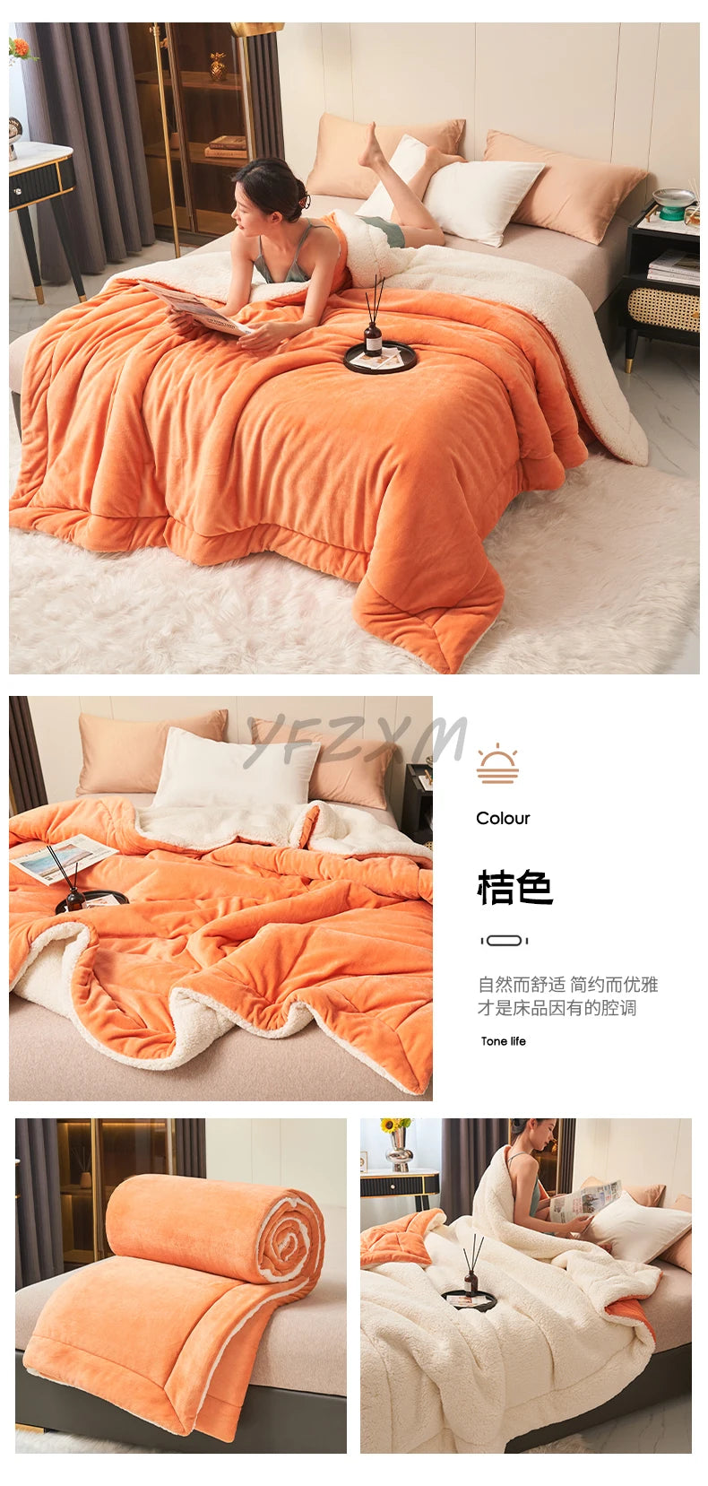 Super Soft Imitation Lambswool Blanket Autumn Winter Double Queen Blankets High Quality Comfortable Milk Fleece Sofa Blanket
