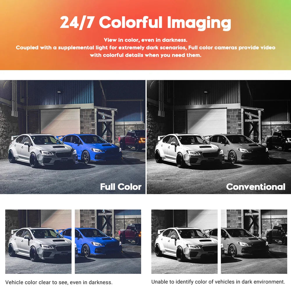 Hikvision 8MP ColorVu Smart Hybrid Light IP Camera DS-2CD1383G2-LIU DS-2CD1383G2-LIUF MD 2.0 Human Detect MIC SD Slot IP67 POE