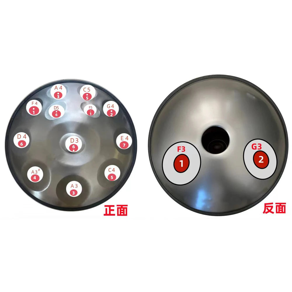 Handpan Drum 9/10/12 Notes D Minor 22 Inch Tambor Yoga Meditation Instrument Steel Tongue Drum Beginner Gift Music Drum Kurd