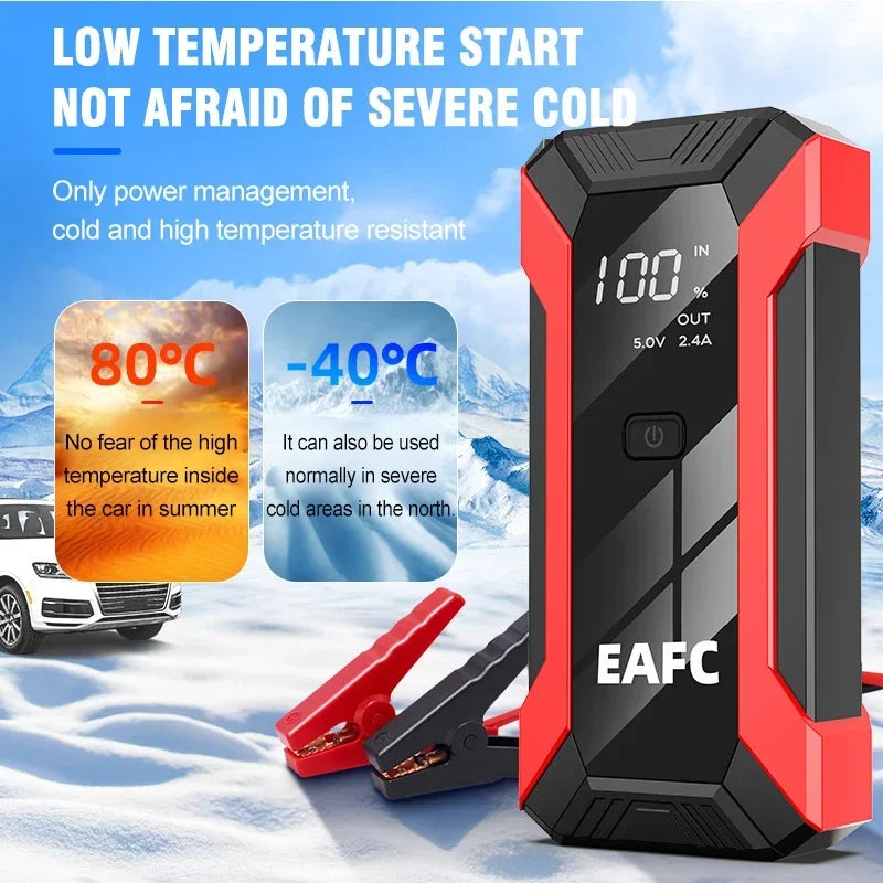 2000A/1200A Car Jump Starter Power Bank Starting Device Portable Car Battery Emergency Booster for 12V Vehicles Small Trucks