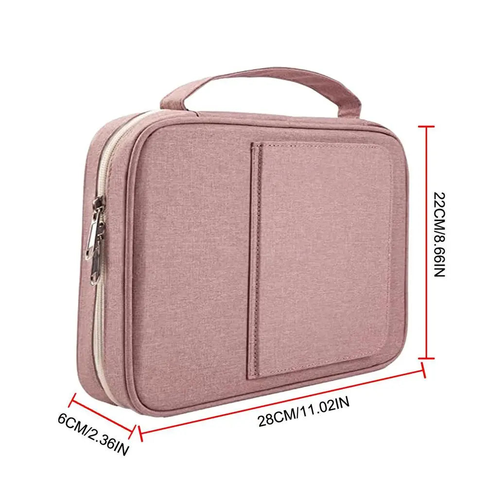 Large Bible Cover Book Holy Cover Case Carry Bag Waterproof Storage Bag Multiple Pockets Church Bag With Handle To Hold Pen Book