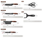 6pcs High Carbon Stainless Steel Knives Handmade Forged Cleaver Chef Butcher Kitchen Knife Wood Handle Chef Knife Cooking Tool