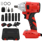 1000N.m (740ft-lbs) Cordless Impact Wrench Brushless Electric High Torque with Batteries 1500MAh 20V Fast Charger for Car Truck
