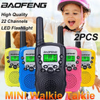 2PCS Baofeng BF-T3 Mini Walkie Talkie Children Toy Gift Kids Amateur Radio UHF 22 Channels Handheld Two Way Radio For Boys Girls