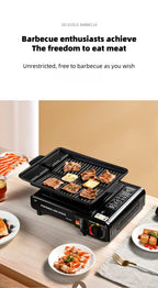 Portable outdoor gas stove, suitable for camping, barbecue cooking and household use. Compact, lightweight and durable gas stove