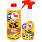 Super Charged Scent Killer Hunting Scent Elimination Spray 56 fl oz Combo with High Output Sprayer Odor Control Technology