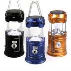 Solar Multifunctional Handheld Camping Lamp Tent Lamp LED Portable Flashlight Portable Waterproof Emergency Powered Work Light