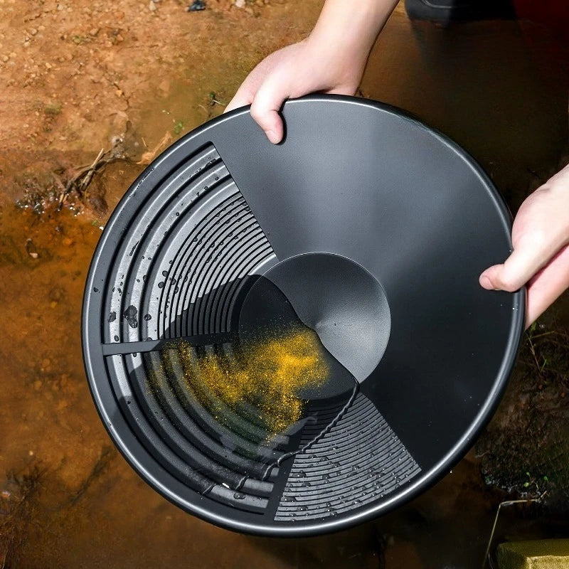 15 Inch Plastic Gold Pan Professional Prospecting Equipment for Mining River Gold Panning Wash Basin Tool Kit