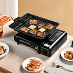 Portable outdoor gas stove, suitable for camping, barbecue cooking and household use. Compact, lightweight and durable gas stove