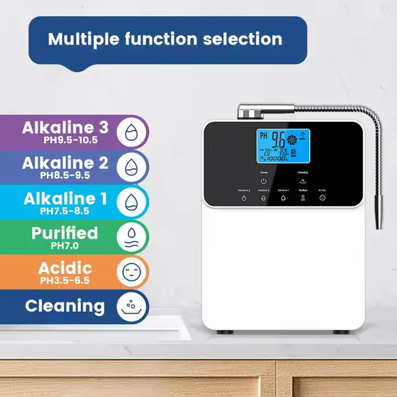 Kangen Water Ionizer 11 Ti-Pt Plates Hydrogen Water Generator Machine for Household PH2.8-11 Alkaline Water Purifier Filter
