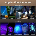 Sofirn SR23 Flashlight EDC TN3535 3000LM 365nm UV SST08 USB-C 21700 Rechargeable Light With Dual Switch